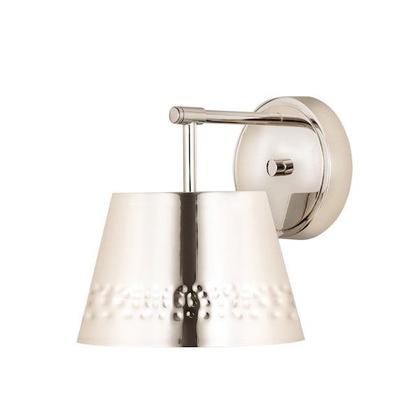 Z-Lite Maddox 1 Light Wall Sconce, Polished Nickel & Polished Nickel 6013-1S-PN - main